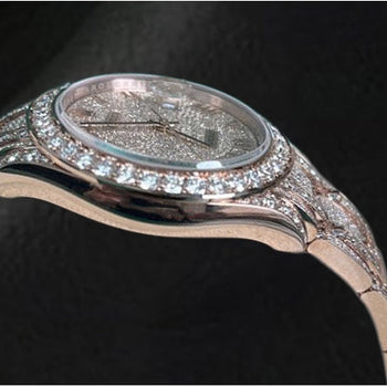 Datejust 39mm Rolex 86405RBR Paved Diamond Ladies Watch