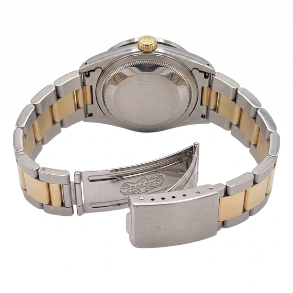 Datejust Rolex Men Yellow Gold Ss Two Tone Watch QUICK SET