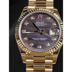 Datejust 31mm Rolex MOP Natural Earth Mined Diamond Dial Men's Watch