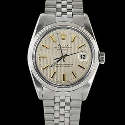 Datejust Gents Watch Ss Jubilee Stick Dial Fluted Bezel Rolex QUICK SET