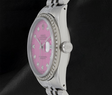 Datejust 16014 Rolex 36mm Pink Diamond Dial Stainless Steel Watch
