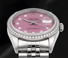 Datejust 16014 Rolex 36mm Pink Diamond Dial Stainless Steel Watch