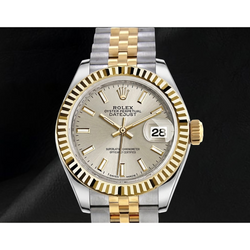 Datejust 279173 Rolex Luminous Dial Fluted Two Tone 28 mm Jubilee Women's Watch