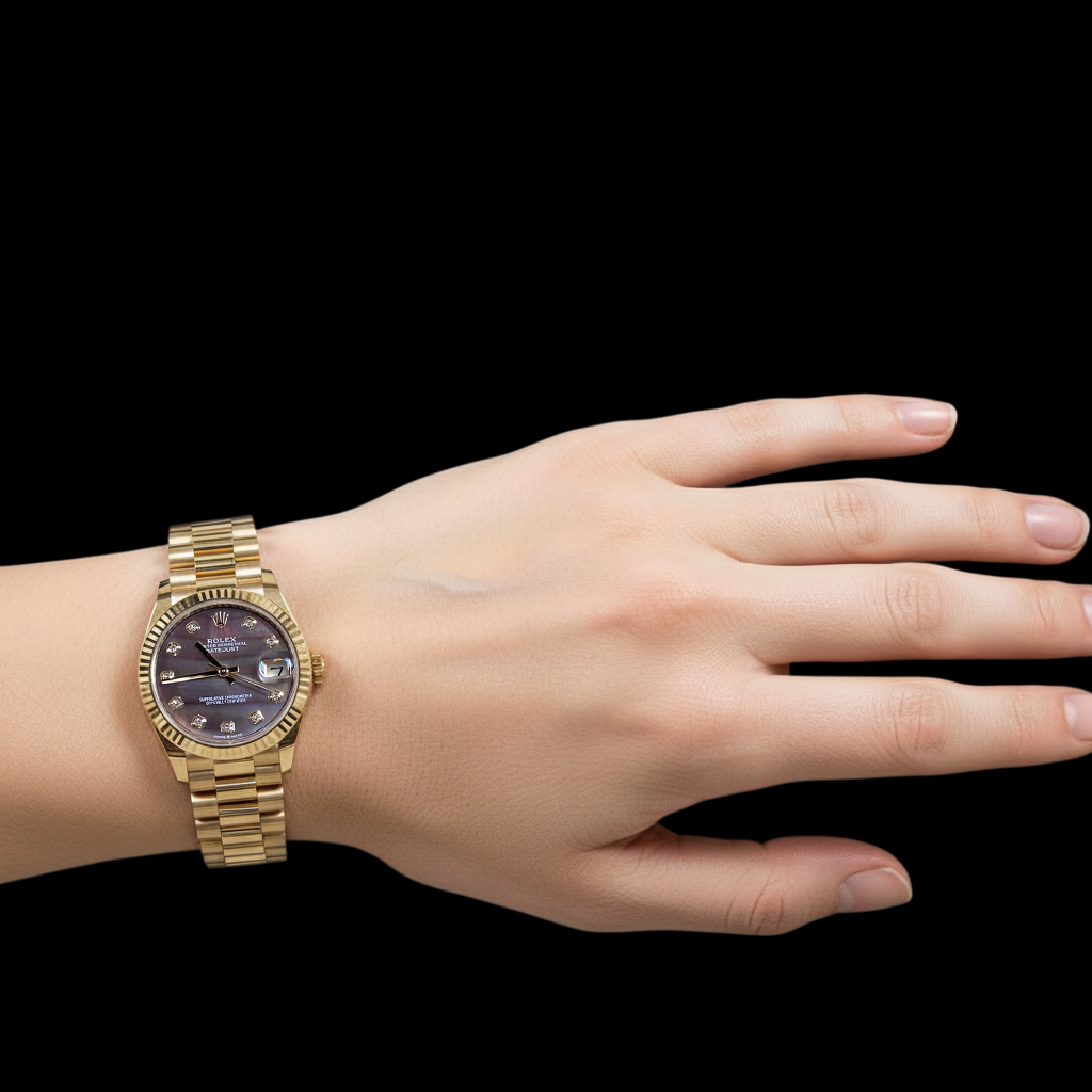 Datejust 31mm Rolex MOP Natural Earth Mined Diamond Dial Men's Watch