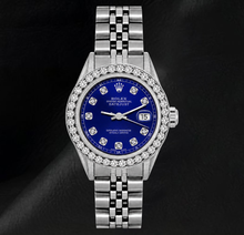 Datejust 6916 Rolex 26mm Blue Diamond Dial Stainless Steel Diamond Bezel Watch