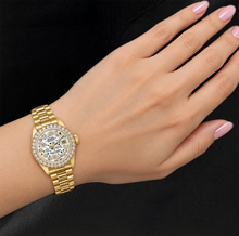 Datejust 6917 Rolex 26mm Floral Diamond Dial  President Bracelet Two Tone 18K Watch