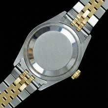 Datejust Lady Rolex Watch Black Stick Dial Ss & Yellow Gold