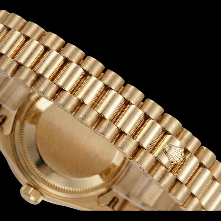 Datejust Rolex 26mm 69178 Black Diamond Dial Yellow Gold Watch 18K