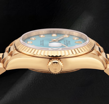 Datejust Rolex 26mm 69178 Turquoise Diamond Dial 18K Yellow Gold Watch