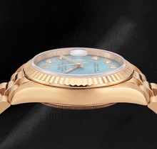 Datejust Rolex 26mm 69178 Turquoise Diamond Dial 18K Yellow Gold Watch