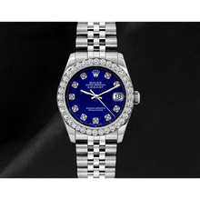 Datejust Rolex 26mm Diamond Bezel Blue Diamond Dial 6916 Stainless Steel Watch