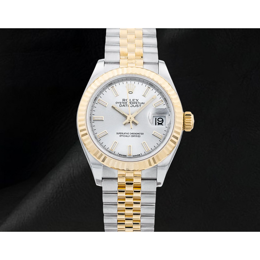 Datejust Rolex 26 mm Women Fluted Bezel Stainless Steel And Gold Watch 179173