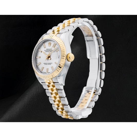 Datejust Rolex 26 mm Women Fluted Bezel Stainless Steel And Gold Watch 179173