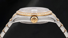 Rolex 6013 Datejust Black Diamond Dial 36mm Two Tone Watch