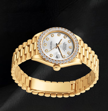 Datejust Rolex 69178 26mm Silver Diamond Dial Yellow Gold Watch 18K