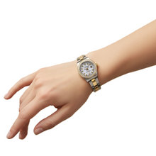 Datejust Rolex Ladies Watch Two Tone Oyster Bracelet Natural Earth Mined Diamond Dial P5