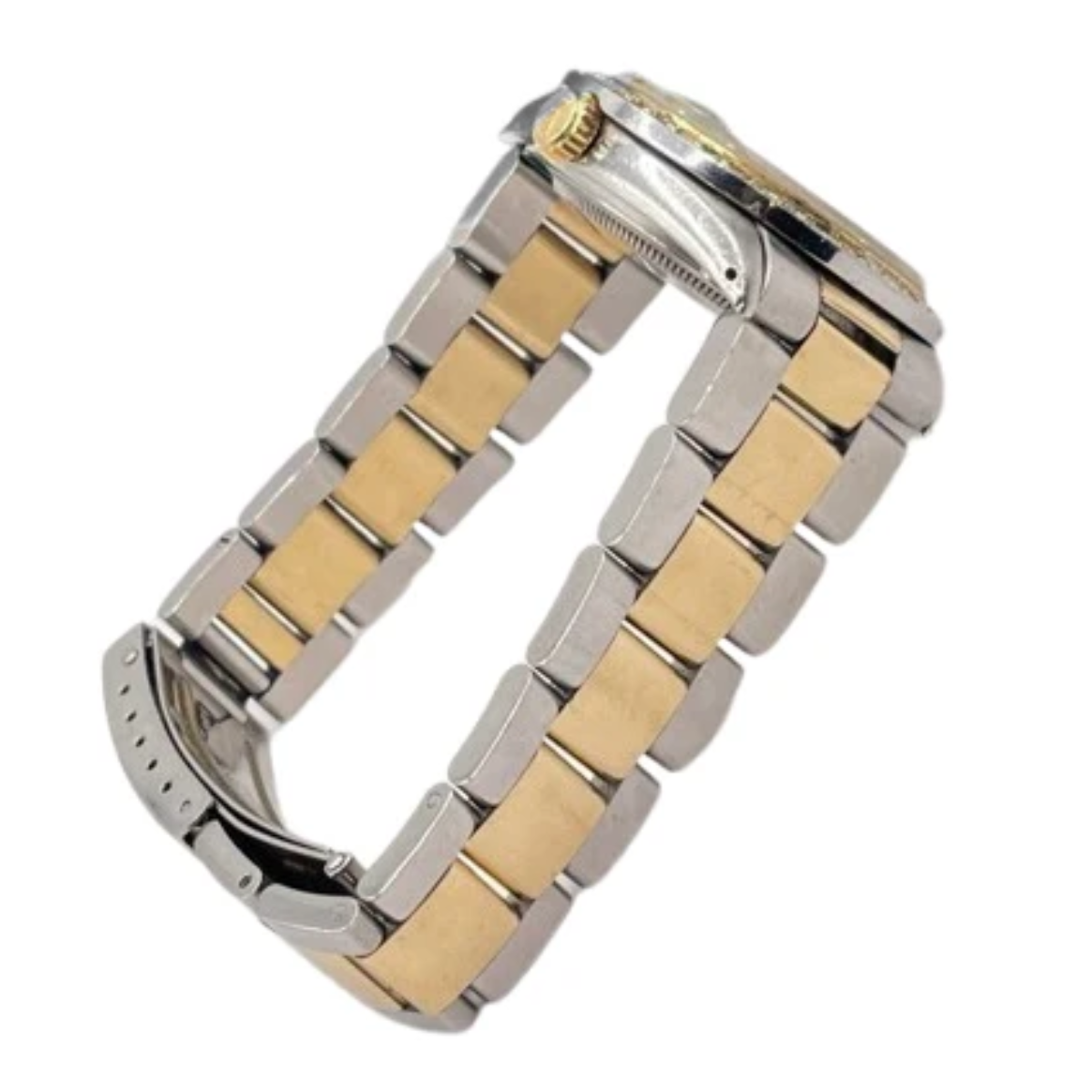 Datejust Rolex Men Yellow Gold Ss Two Tone Watch QUICK SET