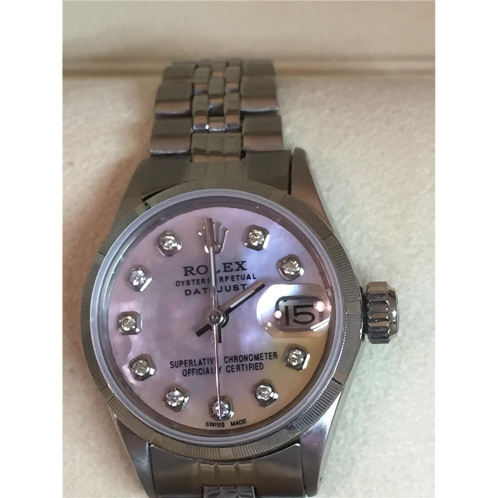 Datejust Rolex Watch Jubilee Bracelet Natural Earth Mined Diamond Dial Stainless Steel