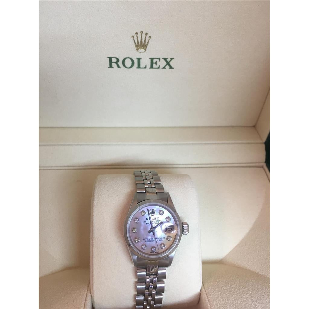 Datejust Rolex Watch Jubilee Bracelet Natural Earth Mined Diamond Dial Stainless Steel