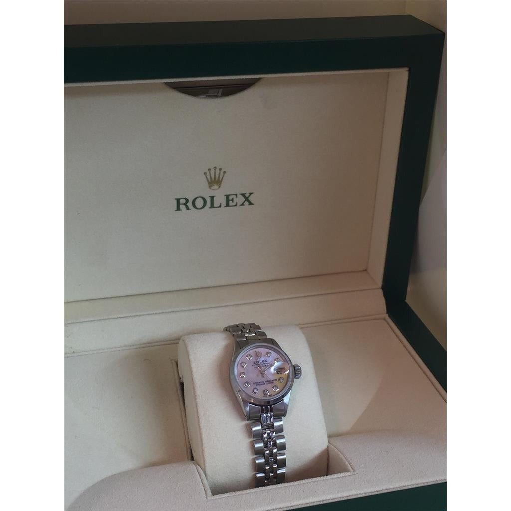 Datejust Rolex Watch Jubilee Bracelet Natural Earth Mined Diamond Dial Stainless Steel