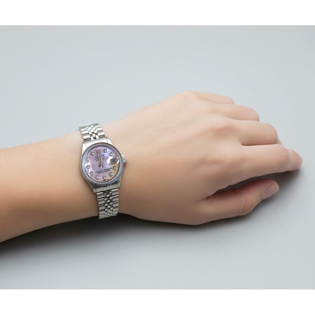 Datejust Rolex Watch Jubilee Bracelet Natural Earth Mined Diamond Dial Stainless Steel P5