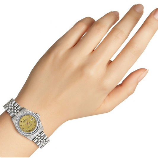 Datejust Ss Jubilee Lady Watch Rolex Natural Earth Mined Diamond Bezel P2