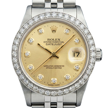 Datejust Ss Jubilee Natural Earth Mined Diamond Lady Rolex Watch Champagne