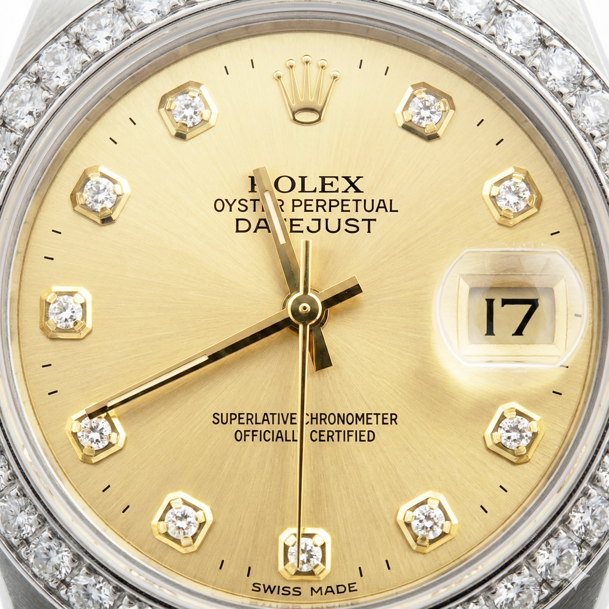 Datejust Ss Jubilee Natural Earth Mined Diamond Lady Rolex Watch Champagne