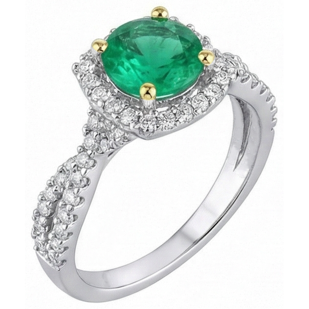 Shimmering Gemstone Ring 2 ct – front view