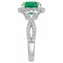 Shimmering Gemstone Ring 2 ct – profile view