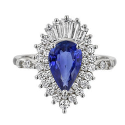 Earth-Mined Pear Shape Cornflower Blue Sapphire Precious Stone