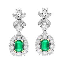 Refined Fine Emerald Gemstone Earring 1.50 ct – main view