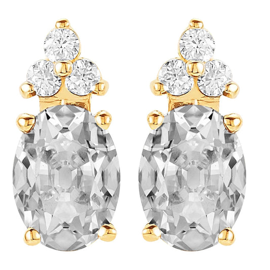 Diamond Drop Earrings Real 14.50 Carats Oval Old Miner Yellow Gold 14K