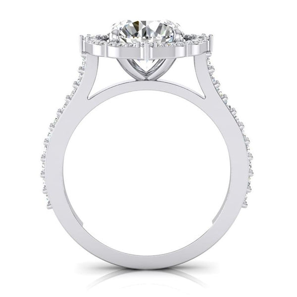 Diamond Engagement Ring Natural Halo 3 Carats