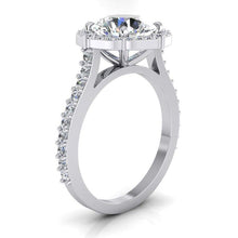 Diamond Engagement Ring Natural Halo 3 Carats