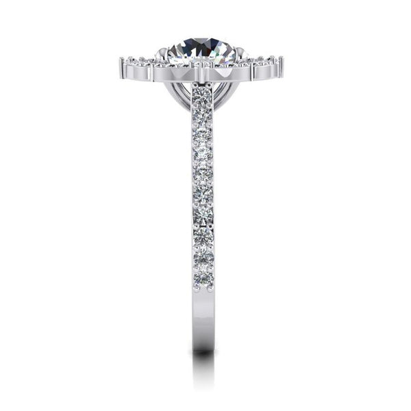 Diamond Engagement Ring Natural Halo 3 Carats