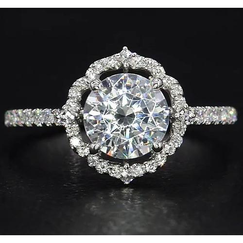 Diamond Engagement Ring Natural Halo 3 Carats