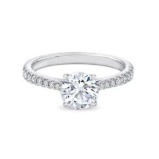 Diamond Engagement Ring Real 1.85 Carats White Gold 14K