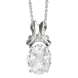 Diamond Genuine Pendant Necklace With Bail Round & Oval Old Miner 5.50 Carats