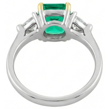 Authentic Fine Emerald Gemstone Ring – profile view