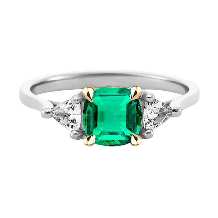 Brilliant Fine Emerald Gemstone Ring 3.50 ct – main view