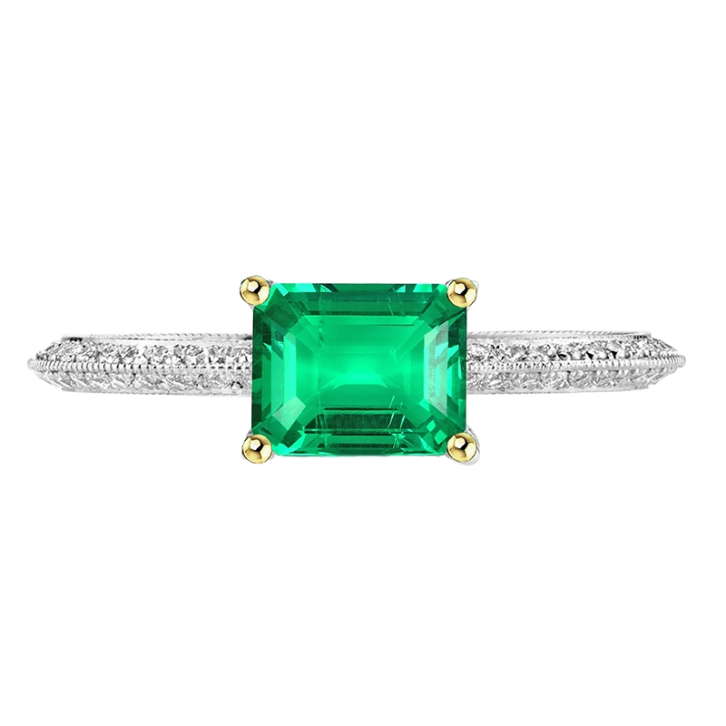 Authentic Emerald Gemstone Ring – main view