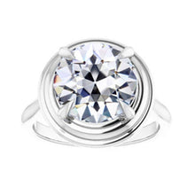 Diamond Round Old Miner Natural Solitaire Ring 4 Prong Set 2 Carats 14K Gold