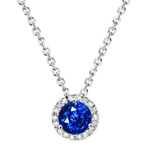 Diamond Sapphire Pendant