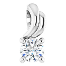 Diamond Solitaire Pendant Natural 2.50 Carats White Gold 14K