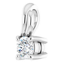Diamond Solitaire Pendant Natural 2.50 Carats White Gold 14K