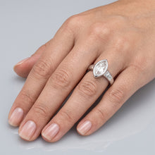 Diamond Solitaire Ring – Rose Cut 1.25 ct 14K White Gold