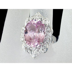 Diamond Statement Kunzite Ring