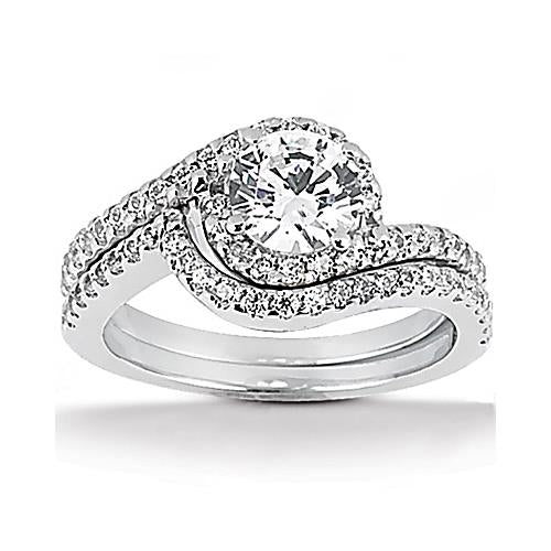 Diamond Wedding Ring Solitaire With Accents Natural 2.03 Ct. Women Jewelry New