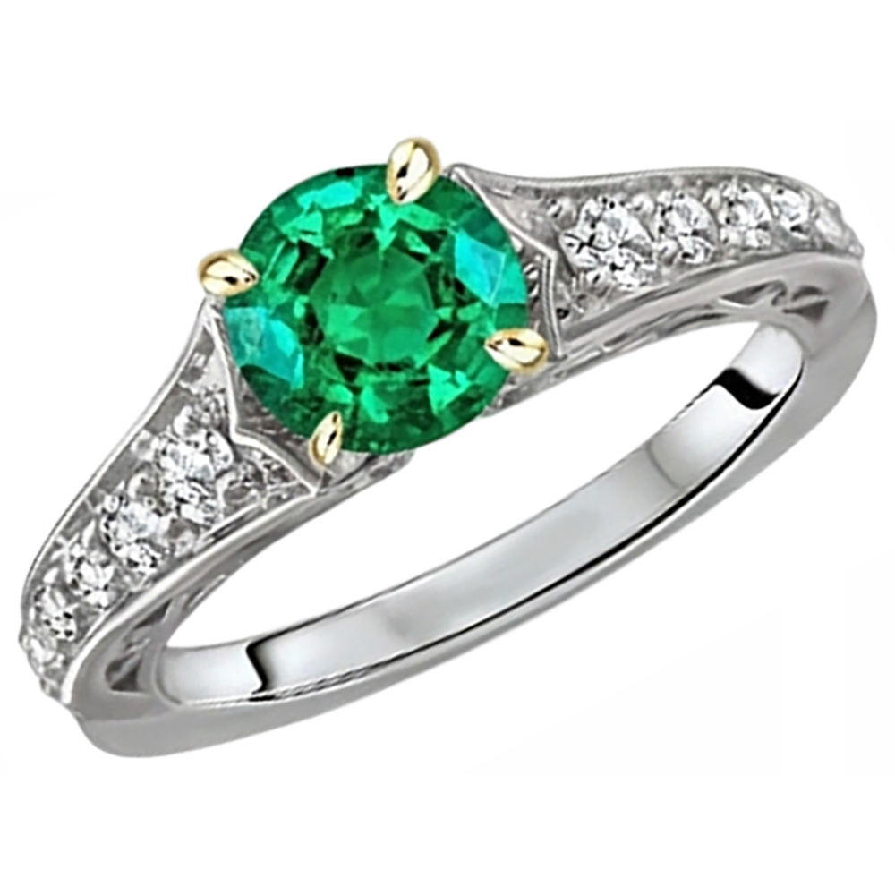 Brilliant Precious Stone Ring 2.50 ct – side view